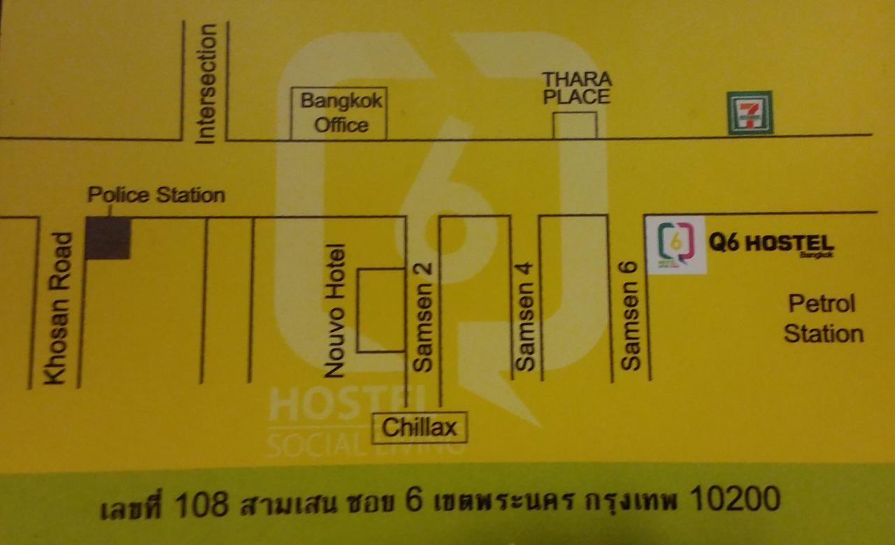 Q6 At 6 Hostel Bangkok Exterior photo